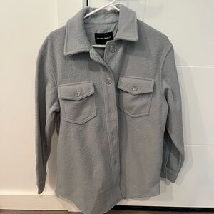 NWT soft gray shirt jacket
